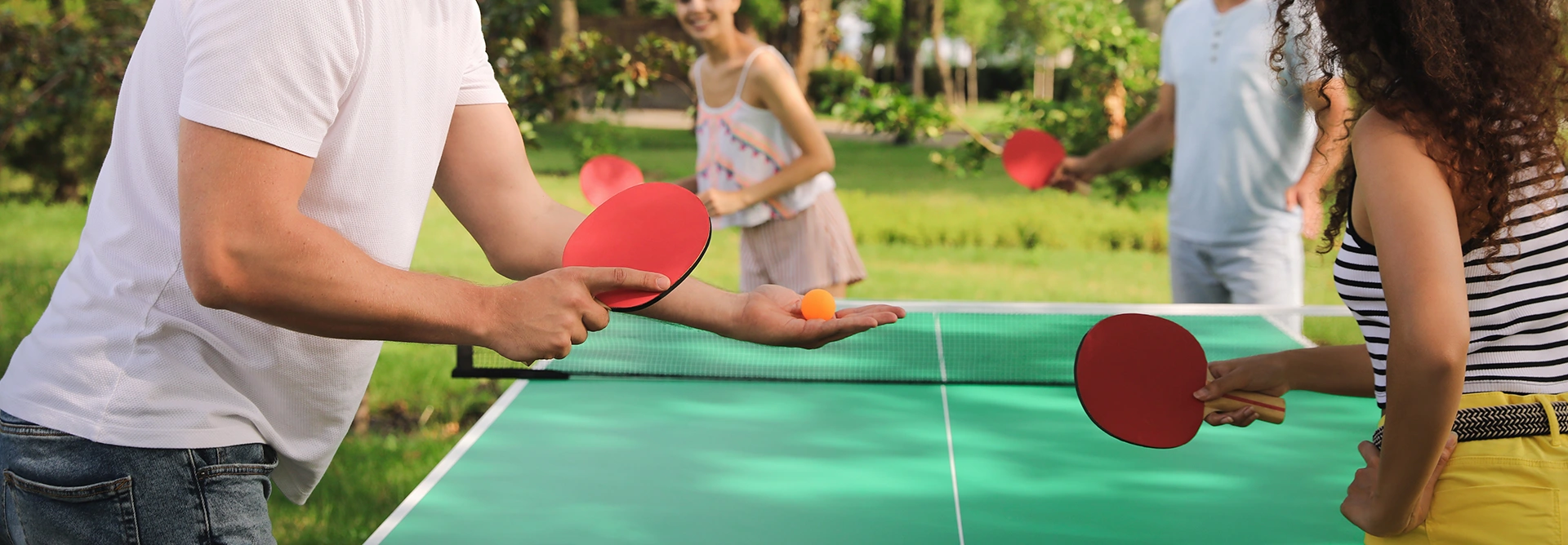 camping with ping pong table bretagne